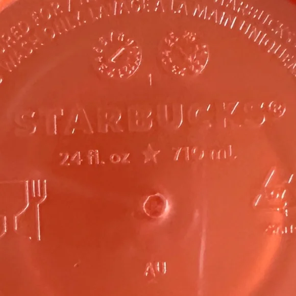 Starbucks Limited Edition 24 oz. Orange Pearl Studded Tumbler Fall/Halloween - Picture 6 of 6